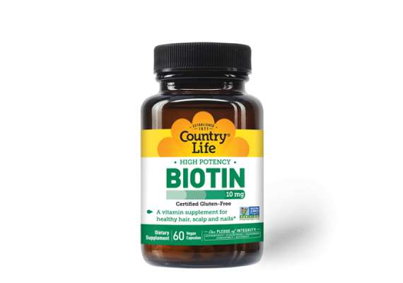 Country Life 10mg High Potency Biotin 60Capsules Supplement