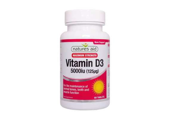 Natures Aid 5000IU Vitamin D3 60 Tablets