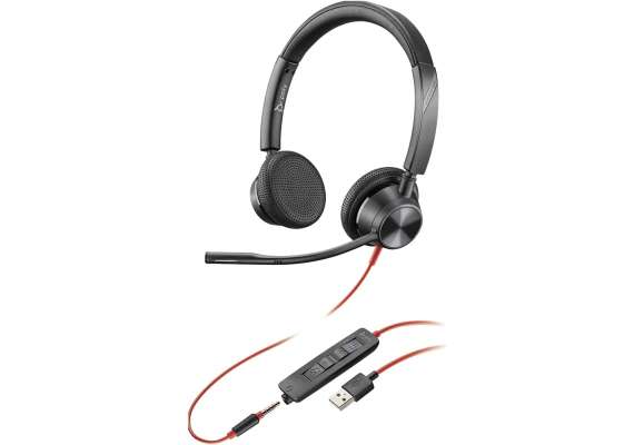 Plantronics  Blackwire 3325 Microsoft USB A and 3.5mm Wired Headset