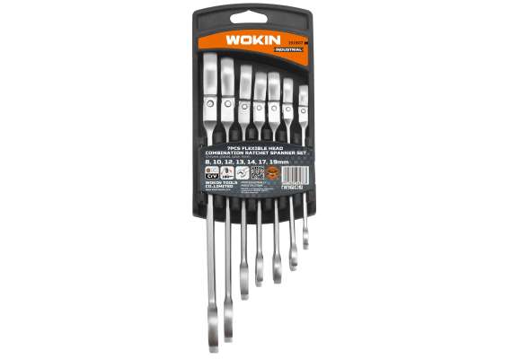 WOKIN 151907  7pcs Flexible Head Combination Ratchet