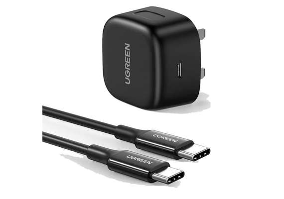 UGREEN USB-C 25W PD USB-C Cable + Power Adapter