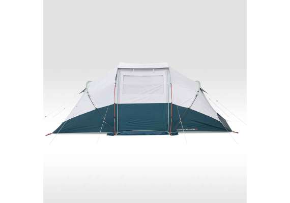 Qechua Arpenaz 4.2 Fresh & Black 4 Person 2 Bedrooms Camping Tent with Poles