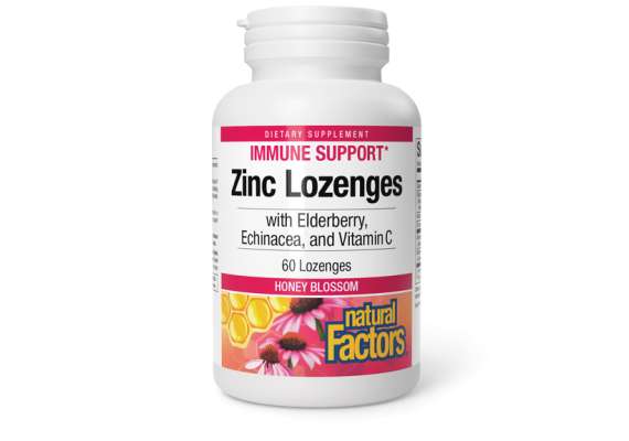Natural Factors Honey Blossom 60 Zinc Lozenges