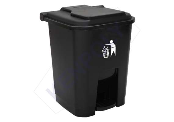 Kenpoly 30Litre Pedal Bin, Product Capacity: 30L, Product Colour: Black