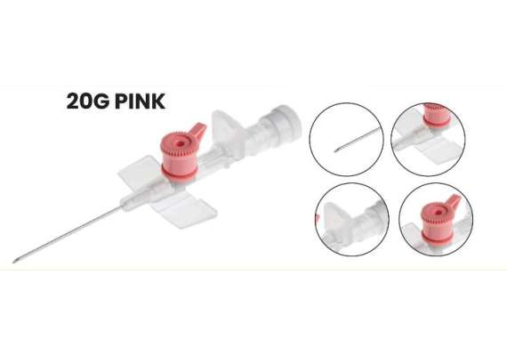 Generic IV Cannula With Injection Port, Needle Size: 20G