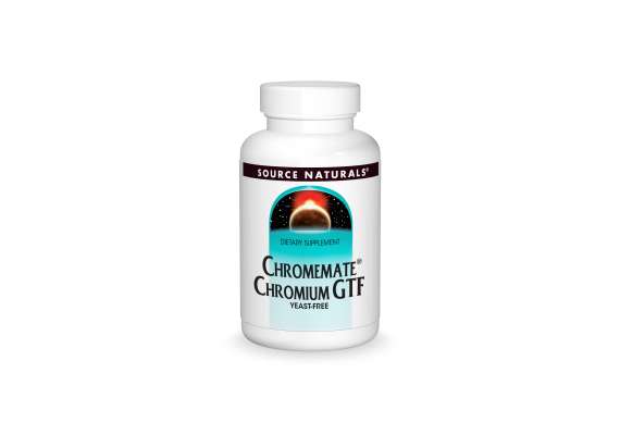 Source Naturals 200mcg Yeast Free Chromemate Chromium GTF 60 Supplement Tablets