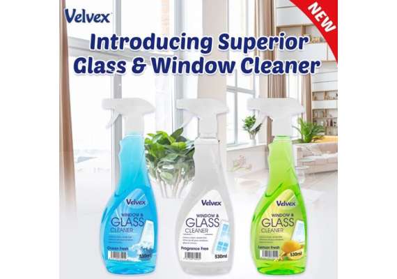 Velvex 530ml Window and Glass 6Pack Cleaner