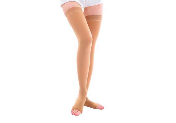 Alina Medical Compression Stockings, Size: Medium, Compression Class : Class 1(15-20mmHg ), Stocking Type: Open Toe, Stocking Length : Thigh High 