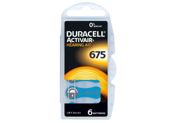 Duracell Size675 6 Pack Hearing Aid Batteries