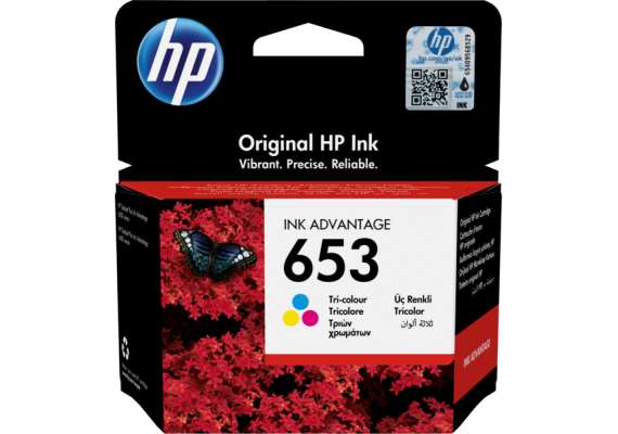 HP 653 Tri-color Ink Cartridge