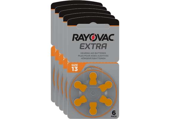 Rayovac Extra 6Pack Size 13 Hearing Aid Batteries
