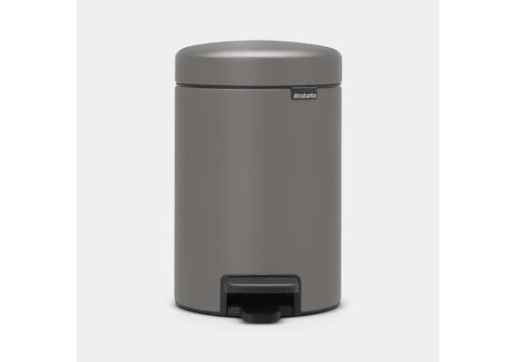 Brabantia Newicon 3L Pedal Bin, Product Capacity: 3L, Product Colour: Mineral Concrete Grey