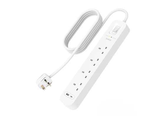 Belkin Connect 4 Way Extension with Surge Protector