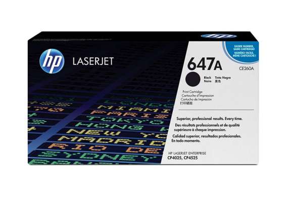 HP 647A Black Original LaserJet Toner Cartridge (CE260A)