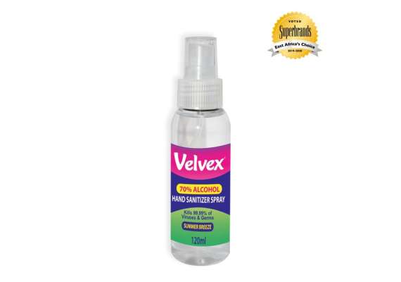 Velvex 120ml 20Pack Liquid Hand Sanitizer Spray, Sterilizer Scents: Summer Breeze