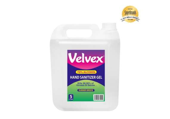 Velvex 5Litre Gel Hand Sanitizer, Sterilizer Scents: Summer Breeze