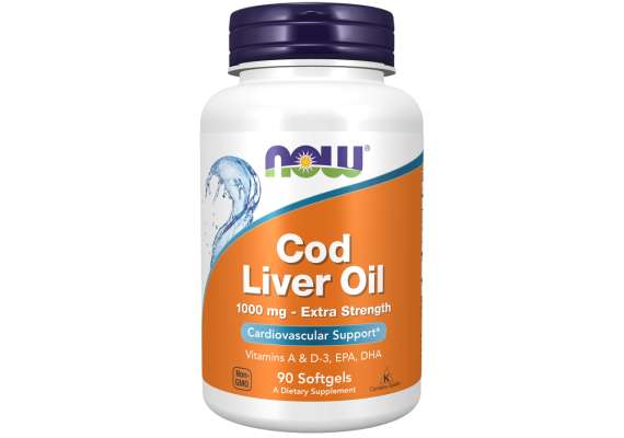 Now 1000mg Cod Liver Oil 180Softgels Supplement