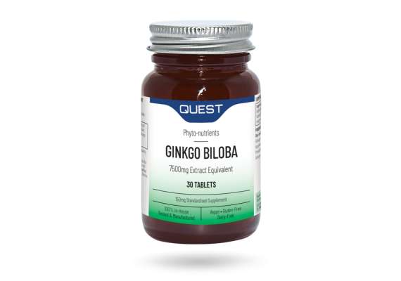 Quest Ginkgo Biloba 150mg 30Tablets Supplement