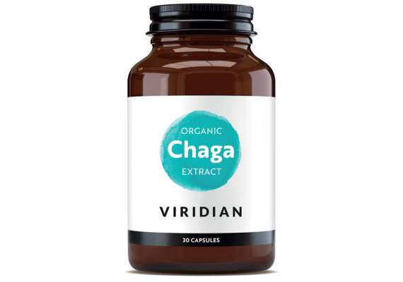 Viridian 400mg Organic Chaga Extract 30 Capsules Supplement