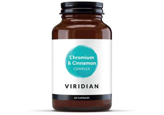 Viridian Chromium and Cinnamon Complex 60 Capsules Supplement