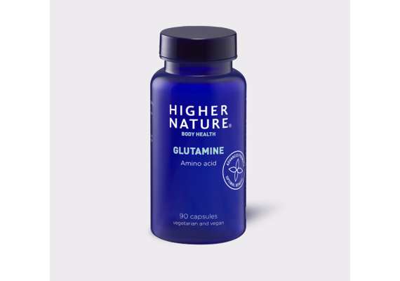 Higher Nature 500mg Glutamine Amino 90 Capsules Supplement