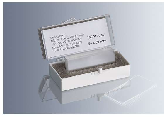 Marienfeld 24mm by 50mm 100Pack Microscope Cover Slips