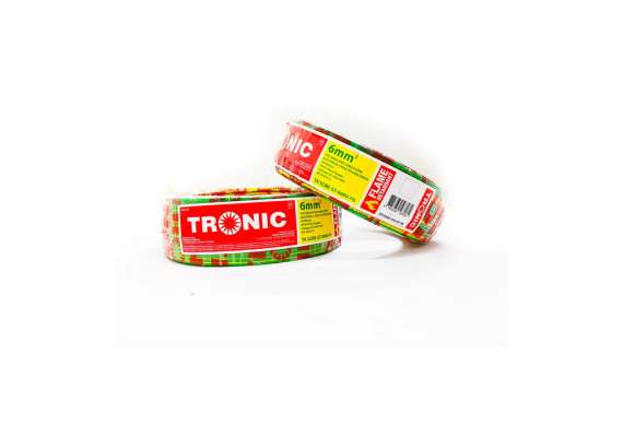 Tronic TK SCRE-ST-0060-YG 6.0mm Yellow/Green Single Core Cable