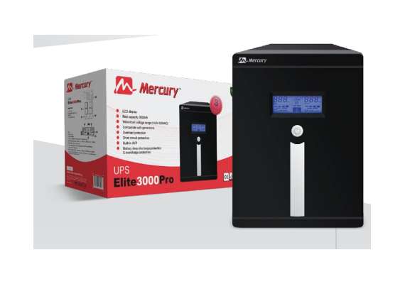 Mercury Elite 3000U SMART Offline UK Plug 3000VA/1800W UPS