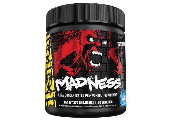 Mutant Madness 30Servings PreWorkout Supplement, Flavor: Blue Raspberry