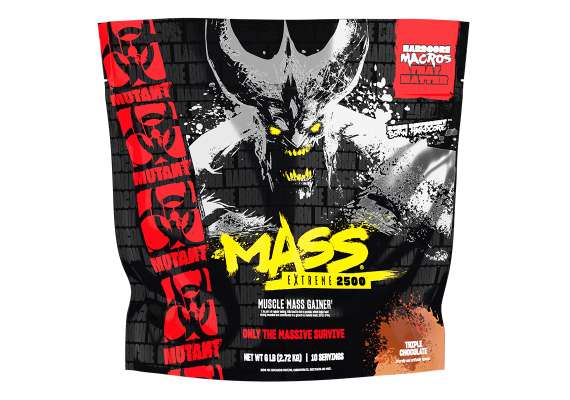 Mutant Mass 2.72Kg Extreme 2500 Muscle Mass Gainer, Flavor: Triple Chocolate 