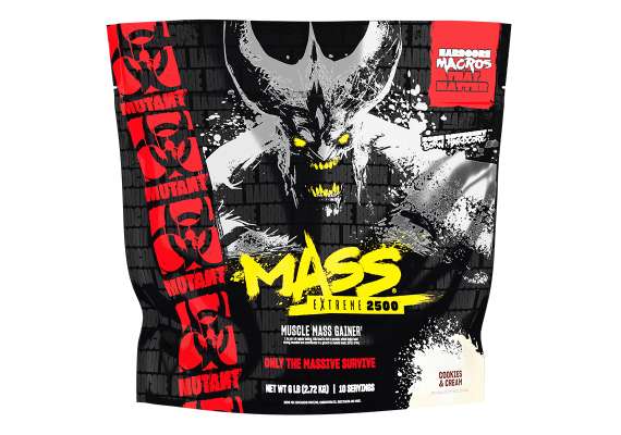 Mutant Mass 2.72Kg Extreme 2500 Muscle Mass Gainer, Flavor: Cookies 'n Cream