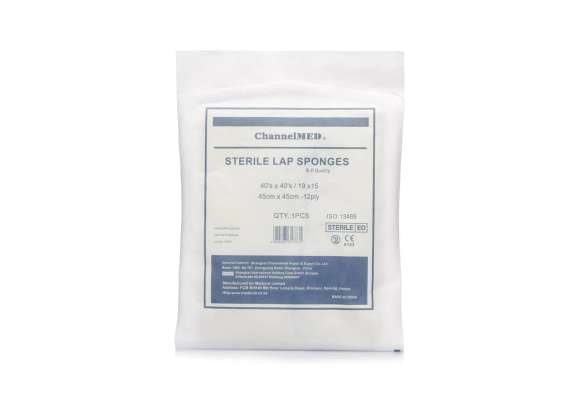 ChannelMed 10Piece 45cm by 45cm Sterile Lap Sponges