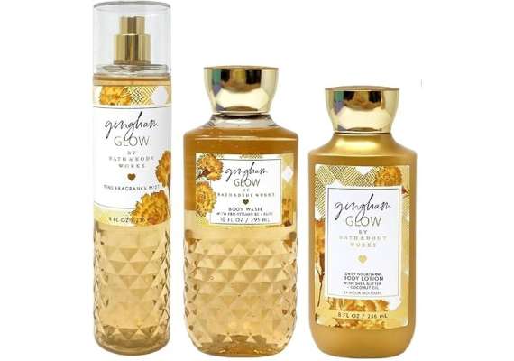 Bath and Body Works Gingham Glow Three Bundle Set