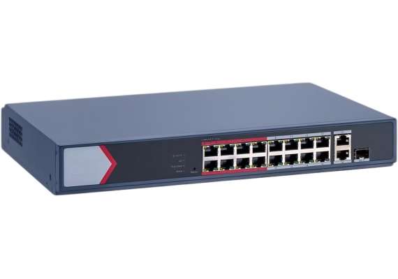 Hikvision DS-3E1318P-EI/M 16 Port Fast Ethernet Smart POE Switch