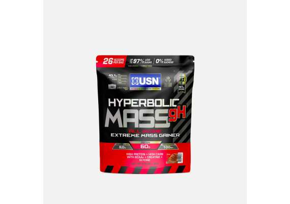USN 2kg Hyperbolic Mass All In One Mass Extreme Gainer Supplement, Flavor: Dutch Chocolate