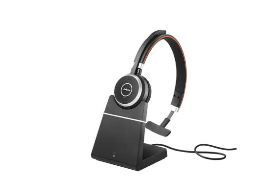 Jabra Evolve 65 SE UC Stereo Headset with Charging Stand