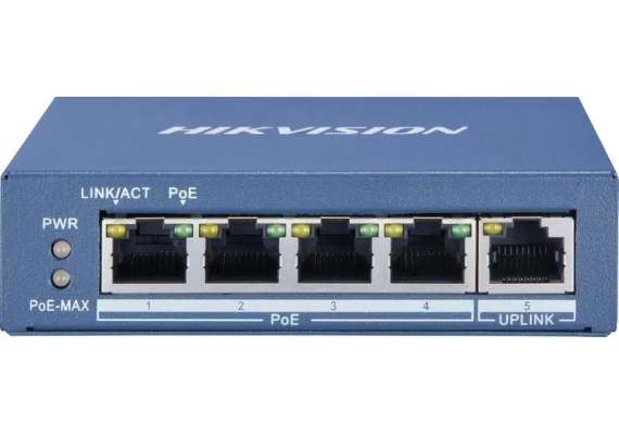 Hikvision DS-3E0505P-E/M 4 Port Gigabit Unmanaged POE Switch