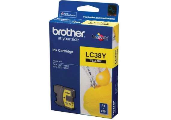 Brother LC38Y Yellow Ink Cartridge