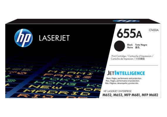 HP CF450A  655A Black Original LaserJet Toner Cartridge