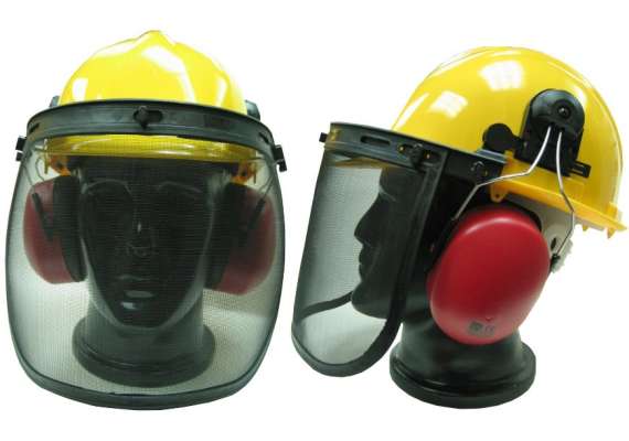 Safety Helmet with Face Shield and Ear Muffs