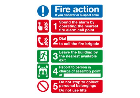 Fire Action Plan sign