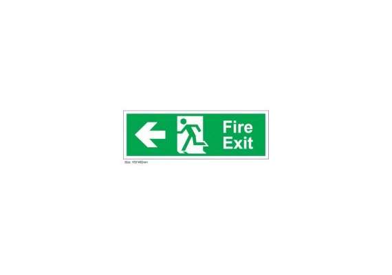 Fire Exit Arrow Left Sign