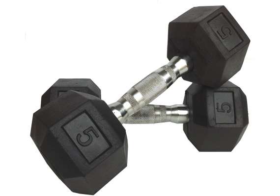 York Hex 2 x 5 KG Dumbbell