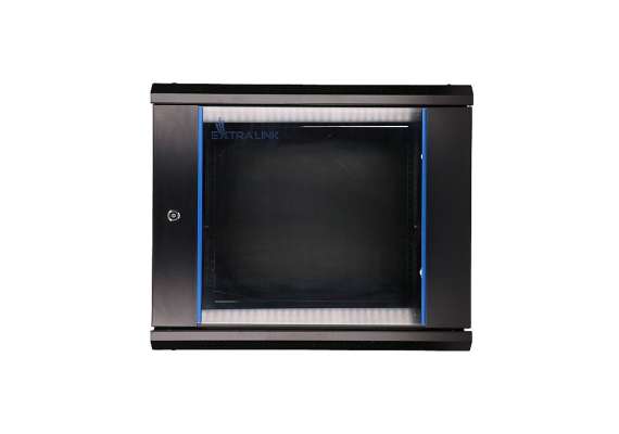 Extralink 9U 600X450 Wall-Mounted Rackmount Black Cabinet