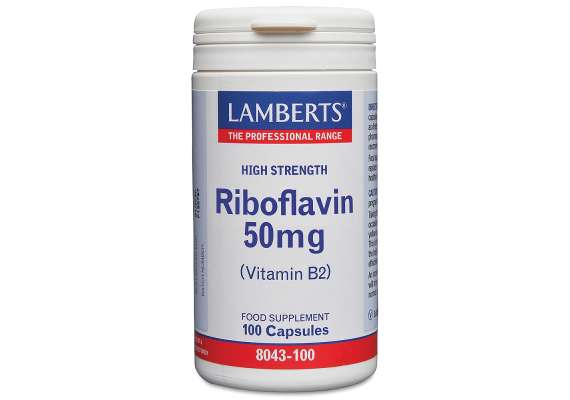 Lamberts 50mg Riboflavin 100 Capsules Supplement