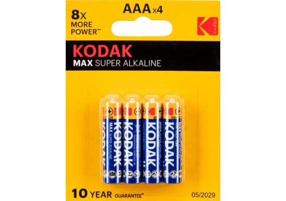 Kodak 4Pack AAA Alkaline Batteries