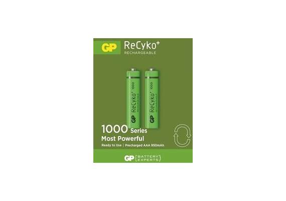 GP ReCyko1000 Series 950mAh 6x2 AAA Battery
