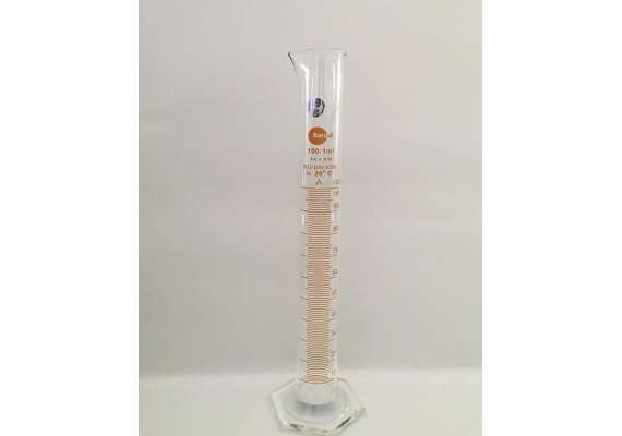 Borosil 100ml Glass Measuring Cylinder
