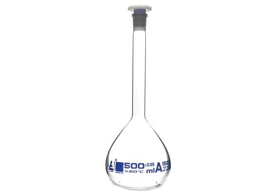 Borosil 500ml Glass Volumetric Flask