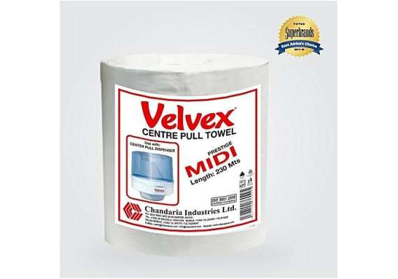 Velvex Midi 6Pack Barrel Centre Pull Hand Paper Towels